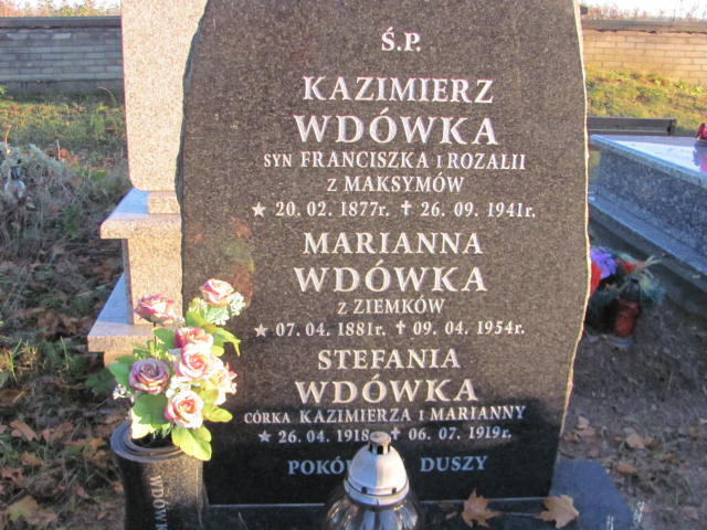 Marianna Wdówka 1881 Garbatka Letnisko - Grobonet - Wyszukiwarka osób pochowanych