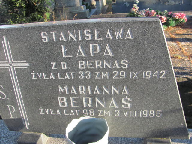 Marianna Bernaś 1887 Garbatka Letnisko - Grobonet - Wyszukiwarka osób pochowanych