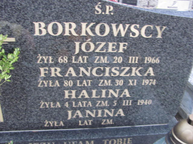 Józef Borkowski 1887 Garbatka Letnisko - Grobonet - Wyszukiwarka osób pochowanych