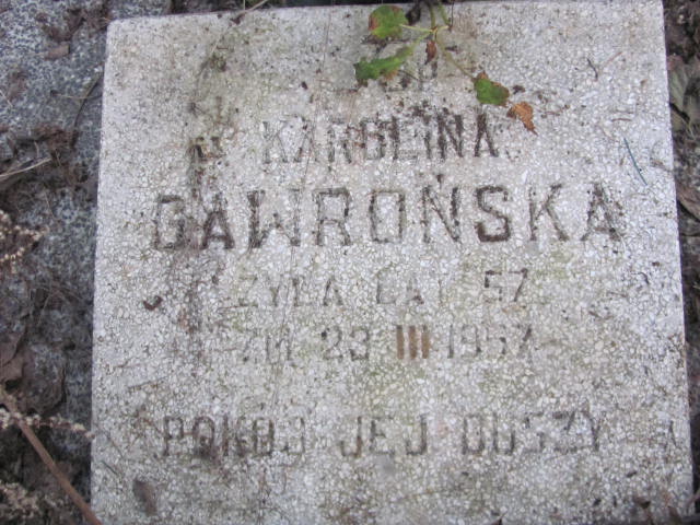 Karolina Gawrońska 1901 Garbatka Letnisko - Grobonet - Wyszukiwarka osób pochowanych