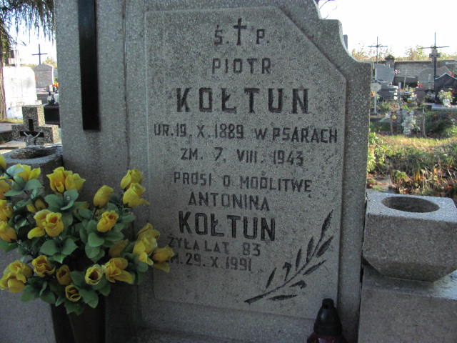 Piotr Kołtun 1889 Garbatka Letnisko - Grobonet - Wyszukiwarka osób pochowanych