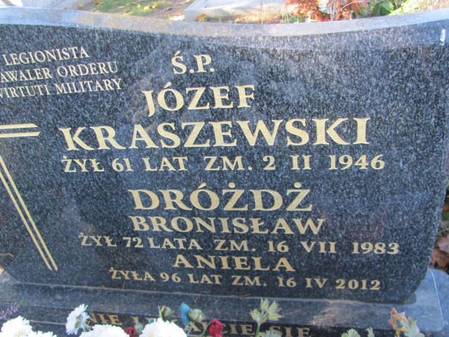 Józef Kraszewski 1888 Garbatka Letnisko - Grobonet - Wyszukiwarka osób pochowanych