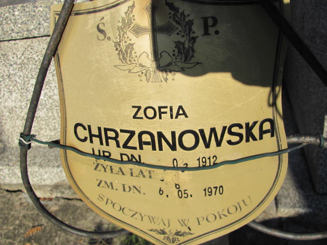Zofia Chrzanowska 1912 Garbatka Letnisko - Grobonet - Wyszukiwarka osób pochowanych